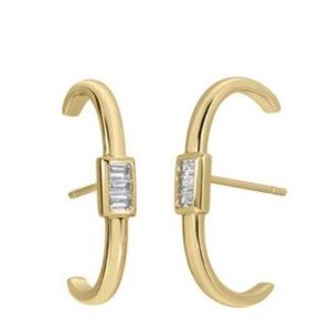 Lili Claspe T Bar Baguette Earrings